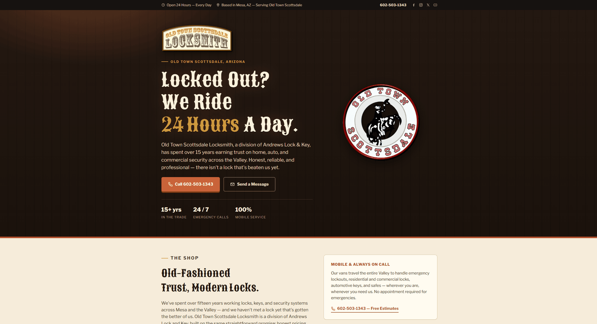 Oldtown Scottsdale Locksmith — Managed Web Services